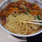 我流食堂 - スタミナホット　ダブル(2玉)1050円　麺アップ