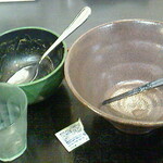ゆで太郎 銀座５丁目店 - 完食！お水も、とても美味しいです。♡♡♡