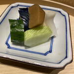 温石 - 香の物　新生姜の鼈甲漬けが半端なく美味しくて10kgくらい持って帰りたくなりました