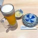 Kiduna Sushi - ビールなどのお酒も丁寧で美味しい