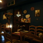 テピート - マリンブルーの壁にメキシコの装飾品