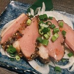 Wakkanai Kaisento Jidori No Koshitsu Izakaya Shunzou - 〜本日のお通し〜　　　　　　　　　　　　　　　　　　　　　　合鴨ロースのカルパッチ