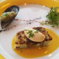 モナリザ 丸の内店 - アオリイカとムール貝の三層仕立てのテリーヌ