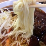 味芳斎 - 麺は細麺ストレートで柔らかい