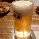 ホワイト餃子 - 生ビール