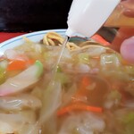 新ちゃん - かたい焼そば　たっぷり酢