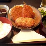 やきとりセンター - ミックスフライ定食（2022.5）