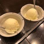 銀寿司 - 柚子のシャーベット