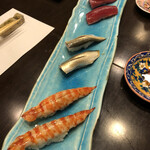 銀寿司 - 赤身　コハダ　車海老