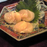 貝と海老そして蟹 - 帆立貝のお刺身