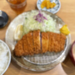Tonkatuaoki - ロースかつランチ定食(170g)(1,200円)と茎わさび(100円)