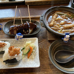 山本屋 - 小鍋セットにしました。麺が少なめ。