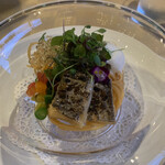 THE HIRAMATSU HOTELS&RESORTS 仙石原 - 鹿児島県産太刀魚と夏野菜のスパゲッティ　ミルクのエキューム