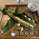 THE HIRAMATSU HOTELS&RESORTS 仙石原 - 山梨県産皮付きヤングコーンきみひめの炭火焼　ポップコーンのジェラートとサマートリュフ