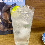 よあけ食堂 - すだちチューハイ 450円。麦焼酎という噂。
      