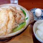 香川 - 料理写真:天ぷらもつ煮込みうどん