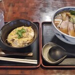 手打ちそば港屋 - 冷しちゃーしゅー麺(期間限定)+ミニ親子丼