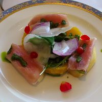 ル・トリアノン - レストラン ル・トリアノン ＠鎌倉プリンスホテル 生ハムとフルーツ 季節野菜の饗宴 ハーブのソースと共に