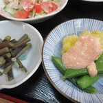 Hama zushi - 山菜おひたし他（おまかせ）