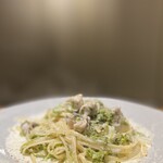 Oyster cream pasta