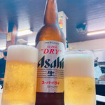 Sumiyaki Goya - 先ずは大瓶ビールで乾杯！最後まで〜