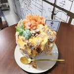 onna wa utsuwa - キャラメルカスタードアップルパイかき氷