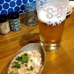 焼鳥 やおや - 生ビール500円とお通し300円