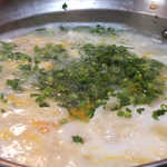 きくち - 「河豚雑炊」：ごはんの甘い香りがさらなる食欲を刺激します♪