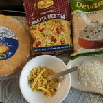 アンビカショップ - "METHI MASALA KHAKHRA",  "Khatta Mitha ",　" BASMATI RiCE"