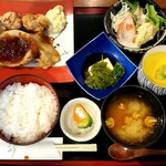 かみ川 - 生姜焼き・竜田揚げ相盛定食
