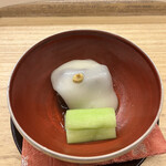 赤坂 菊乃井 - 昼懐石１５７３０円。夏越の薬石。豚の角煮です。甘辛く煮込まれていますが、豚肉の良い旨味も感じられ、葛入りのマッシュポテトとも相性が良かったです（╹◡╹）