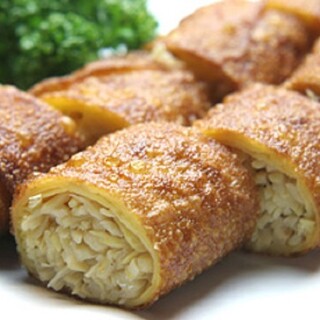 ``Spring rolls'', Moriyuki's special dish, all the ingredients are handmade.