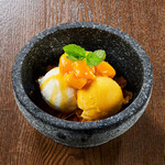 焼肉みゆき苑 - ストーンパフェ マンゴー