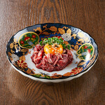 焼肉みゆき苑 - レアステーキユッケ風