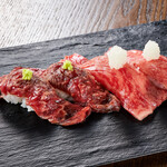 焼肉みゆき苑 - 肉のお寿司 赤身・霜降り