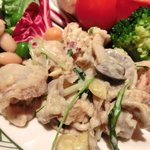 ロウリーズ・ザ・プライムリブ 東京 - サラダブッフェ 1500円 の帆立貝柱のマリネ(1回目)