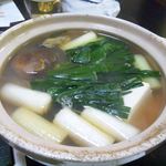 どんまい - 2013.3. \2,000コースの牡蠣鍋（海老アレルギーの私にはこっち）