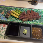 鉄板焼き ステーキ 湛山 - 椎茸も美味しい