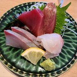 熊野の宿 海ひかり - 分厚くて新鮮なお刺身でした
