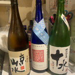 築地かねまさ - 本日の日本酒は3種。