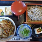 つむぎ庵 - 料理写真:半熟卵のかき揚げ丼セット