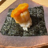 日本料理 みや  - 帆立の唐墨の巻物
