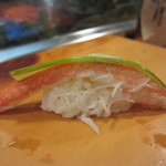 弘寿司 - ずわい蟹にアスパラスライス