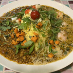 山口カリー - 海老とあさりのココナッツマスタードとポークキーマ