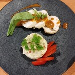 Teppanyaki To Okonomiyaki Mishimaya - とりムネ肉とポテトサラダ