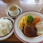 ファミリーレストラン キャロット - ハンバーグステーキランチ(大盛)