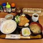 赤坂 若狭 - アジフライと白身魚フライランチ1,000円