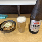 横浜家系ラーメン 蓮 - ビールと超旨メンマ