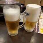 Shabu you - 泡だらけの生ビールです〰️‼️