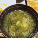 Kajiya Bunzou - 海苔たっぷりお味噌汁♪　美味し^^